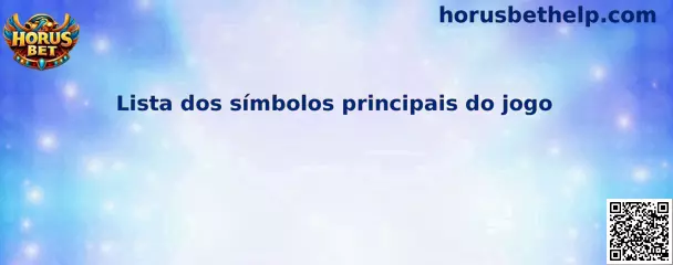 Lista dos símbolos principais do jogo